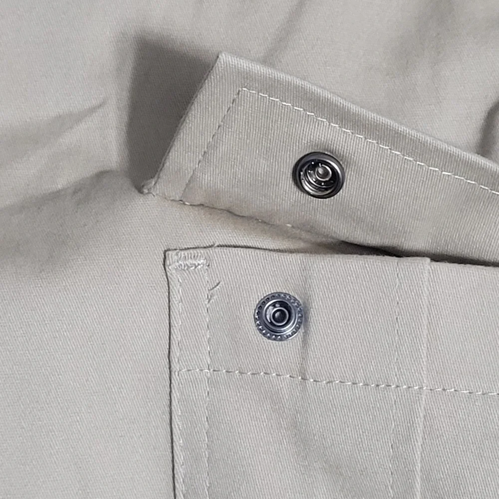 Quiksilver‎ Cargo Shorts Mens Size 30 Beige Khaki Twill Snap Buttons 8.5